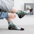 thumbnail image 2 of Fuzoiu Colorful Birds Pine Branch Print Adult Socks, Crew Moisture-wicking Socks, Unisex Cushion Crew Socks,Casual Sports Ankle Socks, 2 of 7