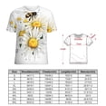 thumbnail image 2 of Bee And Flowers T-Shirt O Neck Retro Print Big Size T-Shirts Short Sleeve Tees Womens Pretty Design, 2 of 5