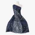 thumbnail image 2 of Zelouf Idealy Sequin Floral Embroidery On 3D Mesh  , Sewing, DIY, Crafts Fabric by the Yard, Majestic Navy/navy, 5 Yard, 2 of 2