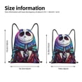 thumbnail image 2 of Goofa The Nightmare Before Christmas Print Drawstring Backpack Bag Sport Gym Sackpack Cinch Bags Drawstring Bags Draw String Sport Bag-Medium, 2 of 6