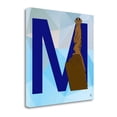 thumbnail image 2 of Tangletown Fine Art 'M' by Aubree Perrenoud Graphic Art on Wrapped Canvas in Blue, 2 of 3