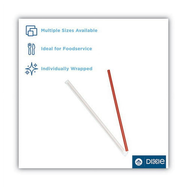 Wrapped Giant Straws, 10.25 Wrapped Giant Straws, 10.25