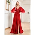 thumbnail image 1 of Robe de Mariage Robes d'Invitée de Mariage pour Femmes Vêtements pour Femmes Manches à Volants Robe Multicolore Robe de Fête Robe de Soirée, 1 of 9