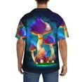 thumbnail image 5 of Sigee Magic Mushrooms ,Fireflies Print Men's Shirts Casual Button Down Short Sleeve Summer Beach Shirt Hawaiian Vacation Shirts Tee Shirt-Medium, 5 of 7