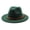 Atrovirens, variant on Wool Felt Fedora Hat, Unisex Panama Hat with Faux Leather Band, Wide Brim Vintage Trilby Hat for Women Men Autumn Winter Fashion