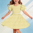 thumbnail image 2 of LIaqionyy Girls Dress Short Sleeve Skater A Line Sundress Kids Casual Stretchy Flowy Dresses Dancewear, 2 of 7