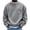 30#Gray, variant on Men Casual Crewneck Sweatshirt Solid Color Loose Fit Long Sleeve Pullover with Chest Pocket Warm Winter Sweatshirt for Daily Wardrobe Gray S