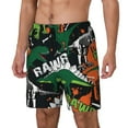 thumbnail image 2 of Balery Dinosaur Skeleton Mens Swim Trunks Swim Shorts for Men Quick Dry Inseam Beach Shorts with Compression Liner Pocket-3X-Large, 2 of 9