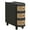 Black, variant on Topcobe Wood End Table, 3-Drawer Side Table NightStand with 3 Rattan Drawers, Small Side Table, End Tables Living Room, Rustic Brown