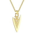 thumbnail image 4 of Rugged Arrowhead Pendant Simple Charm Stainless Steel Necklace, 4 of 5