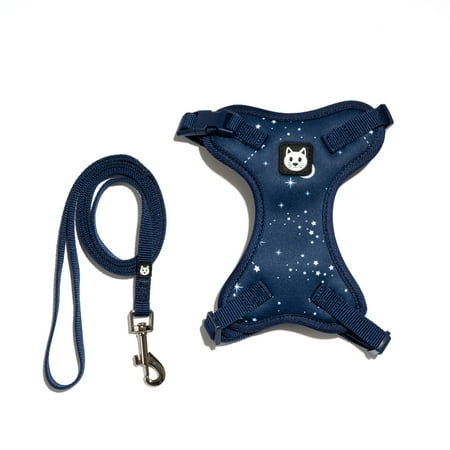 Vibrant Life Celestial Cat Harness & Leash Set, Blue, One Size Fits Most