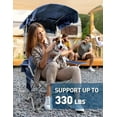 thumbnail image 4 of Camping Chair with Retractable Canopy Shade,Outdoor Chair with Canopy,Cup Holder,Side Pocket,Portable Folding Beach Chair with Sun Canopy for Lawn/Tailgates/Sports /Beach-Support 330 lbs, 4 of 8