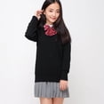thumbnail image 3 of Suéter tipo jersey de cuello en V de punto para estudiantes, estilo universitario, para hombres y mujeres, JK, 3 of 6
