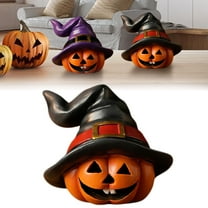 Halloween Decor - Desktop Dress Up - Decorative Item - Witch Hat Pumpkin Figurine – Halloween & Christmas Photo Prop Cute Table Décor & Craft Supply