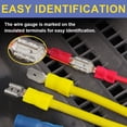 thumbnail image 5 of haisstronica 360PCS Electrical Insulated Bullet&Spade Termianls Kit,AWG 22-10 Wire Crimp Terminals of Tinned Red Copper,Quick Disconnect Wire Connectors Kit(3Colors/12Size), 5 of 5
