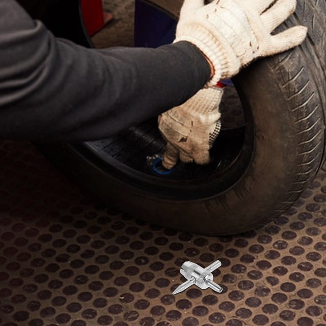 unbranded Herramienta De Extracción De Válvula Plateada Para Bicicletas Con Multifuncional 4 En 1 Resistente