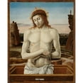 thumbnail image 2 of Giovanni Bellini 12x14 Black Ornate Wood Framed Double Matted Museum Art Print Titled: Image Pietatis (1460 - 1469), 2 of 5