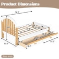 thumbnail image 6 of Miniyam Twin Size Kids Bed Frame with Storage Drawer, Wooden Platform Bed, White & Natural, 6 of 6