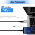 thumbnail image 3 of Fasgear USB C Female to USB 3.1 Male Adapter 10Gbps&3A Fast Charging-2 Pack Type A to Type C Adapters Double-Side Data Sync Compatible for i-Pad,Tablet,Laptop,Charger,Power Bank,Quest Link,Black&Grey, 3 of 6