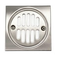 thumbnail image 4 of Westbrass Square Shower Tile with Round Drain Cover and Crown Ring, Satin Nickel, 4 of 9