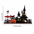 thumbnail image 2 of Halloween Pumpkin Ghost Castle Table Decor, Wooden Insert Sign Figurine Set, Spooky Party Decoration Ornament for Desktop Mantel Shelf Display, 2 of 5