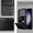 thumbnail image 6 of for Galaxy S23 Wallet Cover 4-Card Credit Card Holder ID Slot Scratch Resistant Dual Layer Hybrid Protective Hard Shell Rugged TPU Bumper Armor Case for Samsung Galaxy S23 6.1" Black, 6 of 14