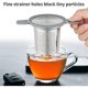 thumbnail image 3 of Tea Strainer Infusers, Stainless Steel Tea Filter for Loose Leaf Tea with Heat Resistant Double Handles, Extra Fine Mesh, 3 of 5