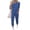 Blue, variant on Pavied Two Piece Sets,Lounge Sets,Women's Two Outfit Short Sleeve Pullover With Drawstring Long Pants Tracksuit Jogger Set,Matching Sets,Womens Sweatshirt,Tracksuit for Women,Fall Outfits,Dark Gray M