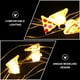 thumbnail image 3 of 1pc LED Lámpara en forma de pizza Cadena Fiesta de Navidad Luces decorativas Amarillo, 3 of 8