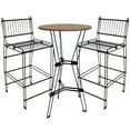 thumbnail image 2 of Sunnydaze 3-Piece Steel Bar Set with Table and 2 Bar Stools, Black, 2 of 9