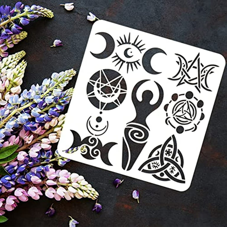 Wiccan Witch Symbols Drawing Stencil 11.8x11.8inch Reusable Spiral Goddess Painting Template DIY Craft Viking Celtic Knot Stencil for Painting on Wall Furniture Wood and Paper - Walmart.com wiccan-witch-symbols-drawing-stencil-11-8x11-8inch-reusable-spiral-goddess-painting-template-diy-craft-viking-celtic-knot-stencil-for-painting-on-wall-furniture-wood-and-paper-walmart-com
