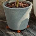 thumbnail image 1 of Plant Pot Feet Floor Standing Supports Stability Plant Container Indoor Outdoor Pots Lifters Root Rot Proof Flower Risers Indoor Courtyard Terrace Brown 2, 1 of 9