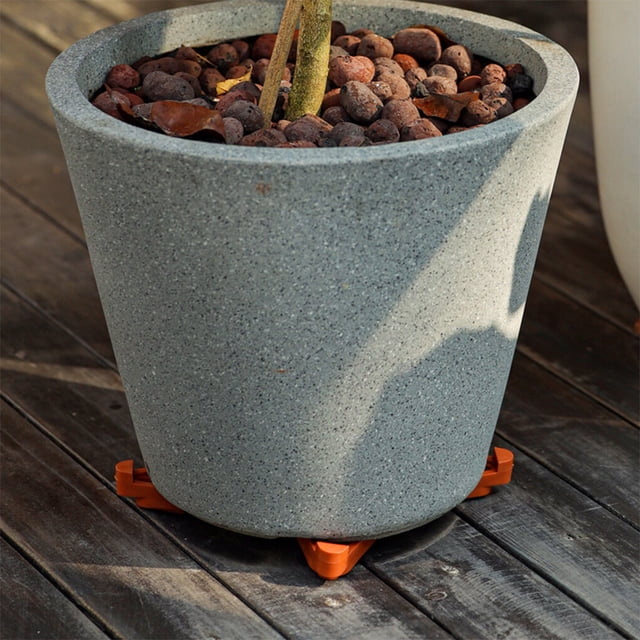 Plant Pot Feet Floor Standing Supports Stability Plant Container Indoor Outdoor Pots Lifters Root Rot Proof Flower Risers Indoor Courtyard Terrace Brown 2