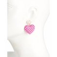 thumbnail image 2 of Betsey Johnson Pearly Pink Heart Earrings, Faux Pearl, Crystal, Gold Tone, 2 of 2