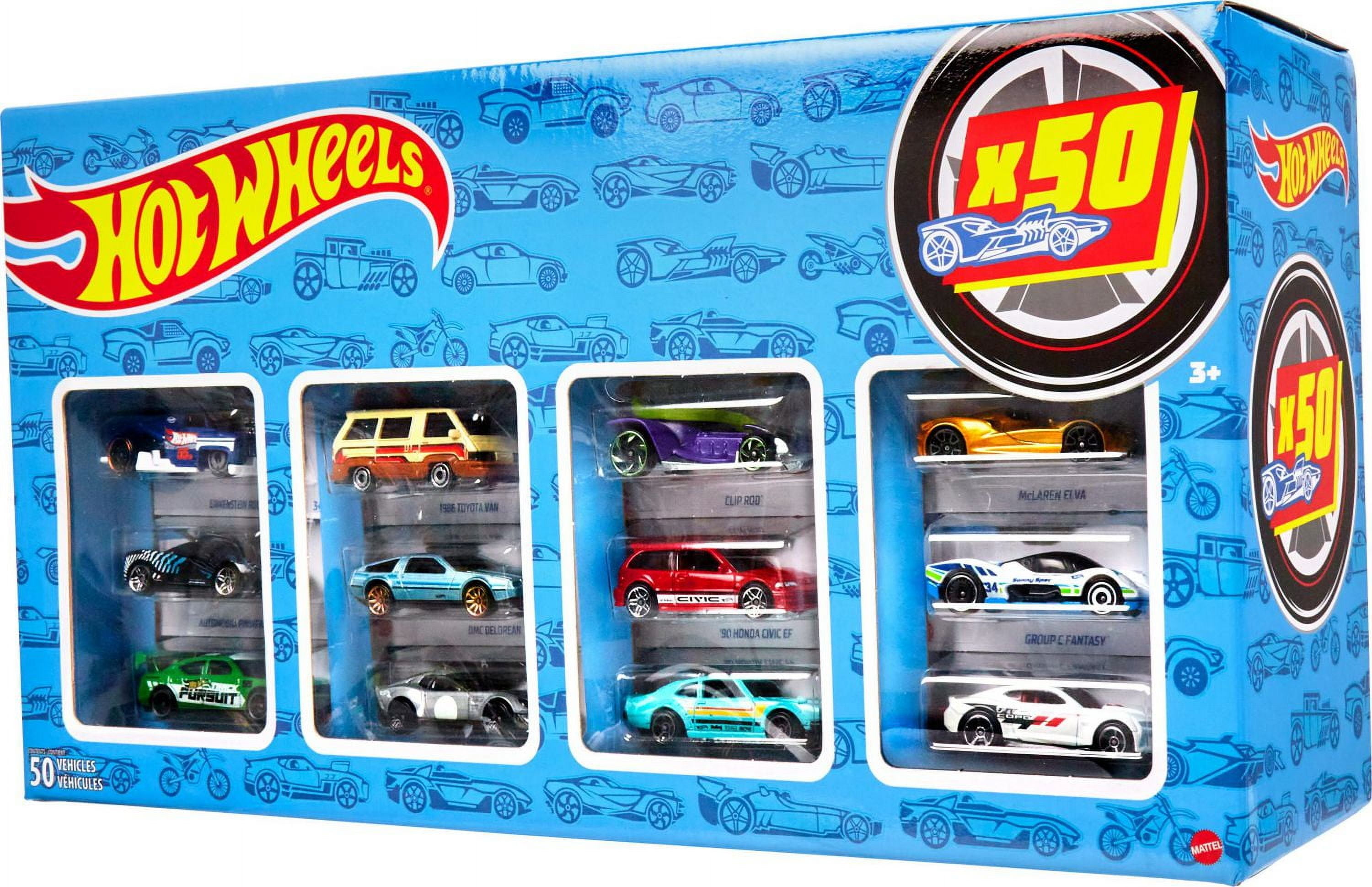 Hot Wheels Cars, Set of 50 Toy Cars, Trucks & Aircraft in 1
