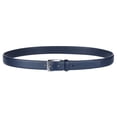 thumbnail image 3 of mens genuine leather dress belt for business and casual occasions - classic & fashion design (snavy, 32/34), 3 of 4