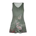thumbnail image 4 of Tank Tops For Women Summer Dresses Beach Casual Sleeveless Floral Print Boho Tank Dress V Neck Loose With Pockets Camisole Tops For Women, 4 of 4