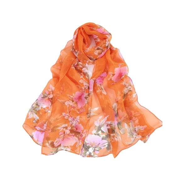 Minnieouse Bufanda ligera y portátil, versátil para una amplia aplicación y fácil combinación con estampados florales. Accesorios de disfraces naranja