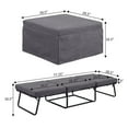 thumbnail image 4 of Convenience Concepts Designs4Comfort Folding Bed Ottoman, Grey, 4 of 6