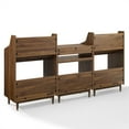 thumbnail image 3 of Crosley Furniture Liam Ensemble de Rangement et Support pour Tourne-Disque en Bois, 3 Pcs - Noyer, 3 of 14