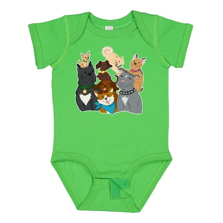 

Inktastic Happy Dog Family Boys or Girls Baby Bodysuit