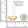 thumbnail image 4 of Yellow Tone, Simulated Cubic Zirconia Size-5 Cushion Cut Celtic Art Deco Engagement Ring 925 Sterling Silver, 4 of 7