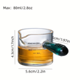 SHZHYIQIMR Glass Handle Espresso Measuring Cup Mini Sugar Milk Pot with