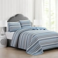 thumbnail image 2 of Market & Place Elise Reversible Lightweight Modern Striped Quilt Set, 2 of 5