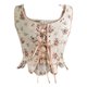 thumbnail image 4 of Top de Corsé Para Mujer Fajas Bodyshaper Control de Barriga Entrenador de Cintura Casual Ojal Erógeno Con Cordones Estampado Floral Corte de Espina de Pescado Correas Vintage Odeerbi ODB139684, 4 of 9