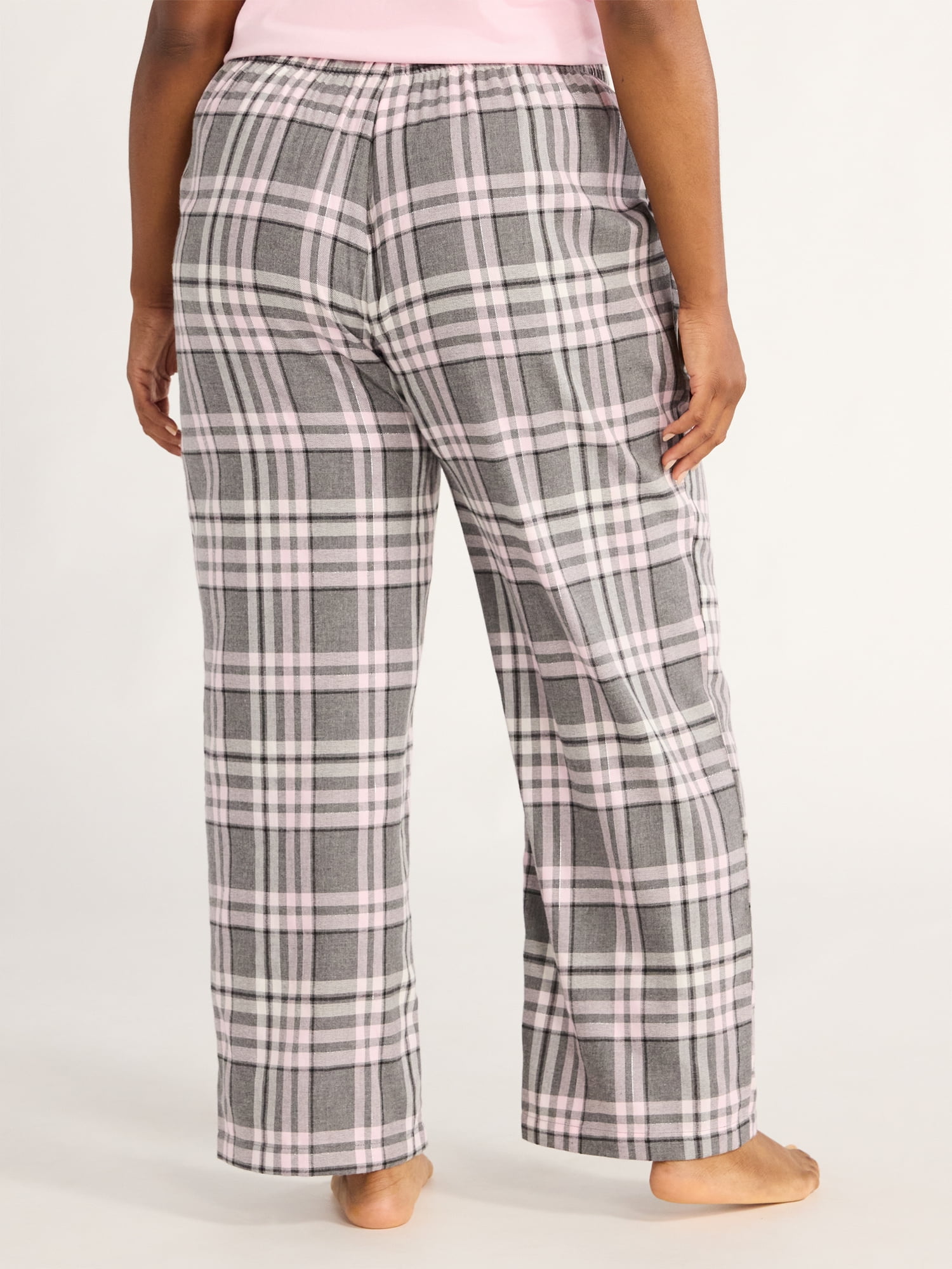 Joyspun Women's Flannel Sleep Pants, 30” Inseam, Sizes XS-3X