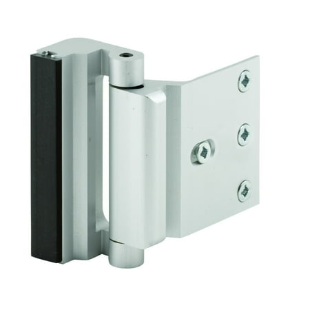 U 10827 Door Reinforcement Lock – Add Extra, High Security to your Home and Prevent Unauthorized Entry – 3” Stop, Aluminum Construction (Satin Nickel.., By Defender (Best Type Of Front Door For Security)