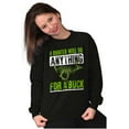 thumbnail image 3 of Hunters Do Anything for a Buck Pun Unisex Plus Size Sweatshirt Brisco Brands 2X, 3 of 6