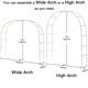 thumbnail image 2 of Arco de boda de metal RUBFAC para plantas trepadoras, 140 x 240 cm, 2 of 7