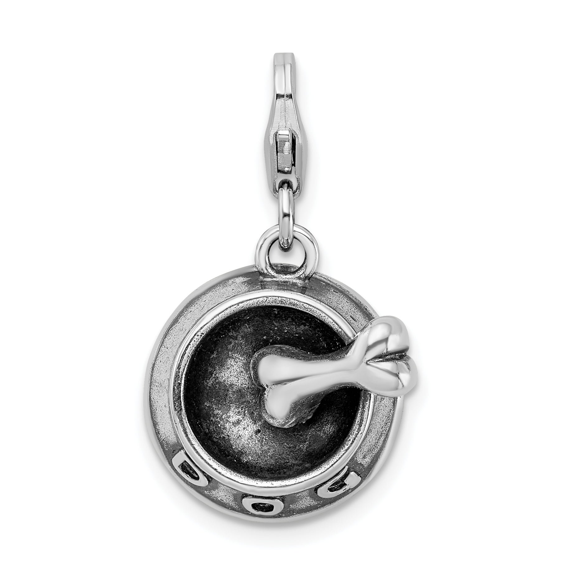 Silver Yellow Plated Scroll Charm 46mm